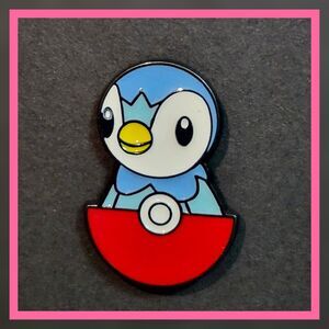 Pokemon Piplup in Pokeball 1" Enamel Pin